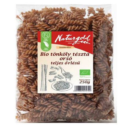 Bio tönköly tészta orsó TELJES őrlésű 250 g Naturgold