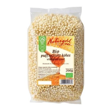 Bio puffasztott köles virágmézzel 200 g  Naturgold