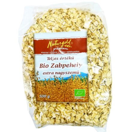 Bio zabpehely extra nagyszemű 500 g  Naturgold