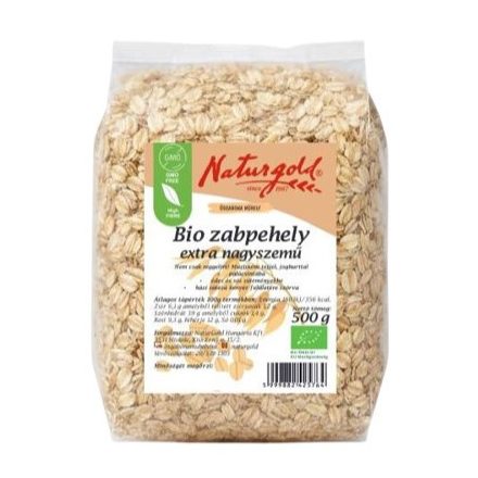 Bio zabpehely extra nagyszemű 500 g  Naturgold