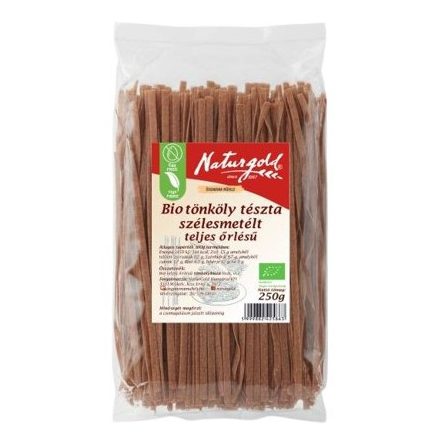 Bio tönköly tészta szélesmetélt TELJES őrlésű 250 g Naturgold