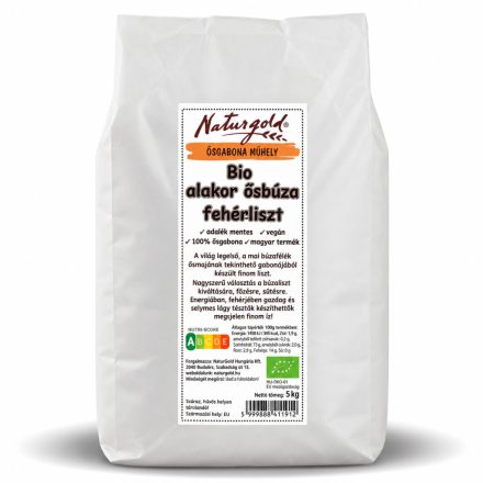 Bio alakor ősbúza fehérliszt 5 kg Naturgold XXL