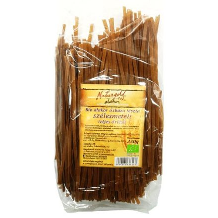 Bio alakor ősbúza tészta szélesmetélt TELJES őrlésű 250 g  Naturgold