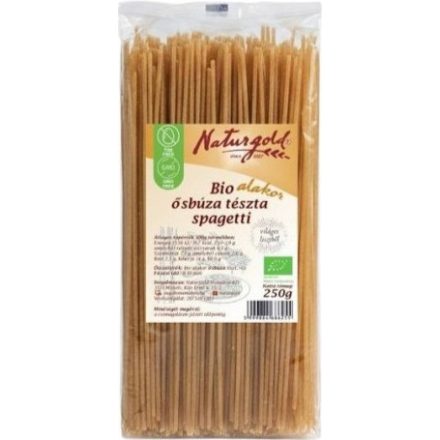 Bio alakor ősbúza tészta spagetti 250 g Naturgold