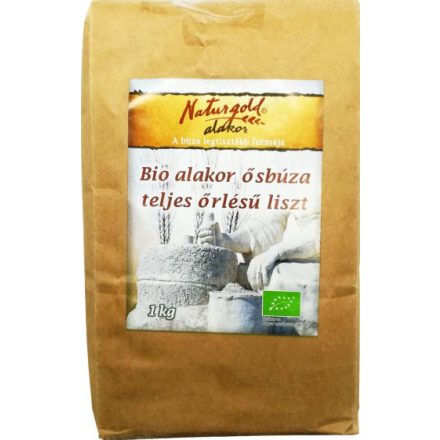 Bio alakor ősbúza TELJES őrlésű liszt 1 kg  Naturgold
