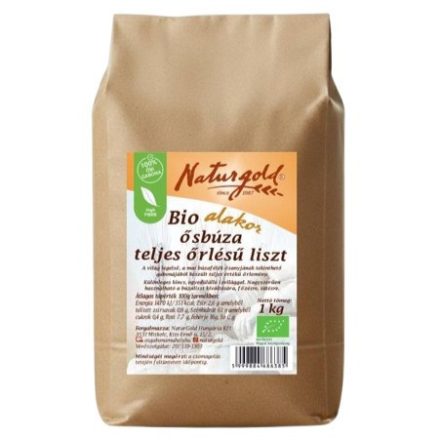 Bio alakor ősbúza TELJES őrlésű liszt 1 kg  Naturgold