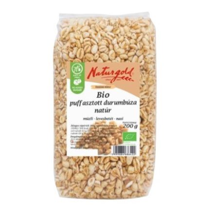 Bio puffasztott durum natúr 200 g  Naturgold