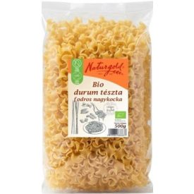 Bio durum tészta fodros nagykocka 500 g Naturgold