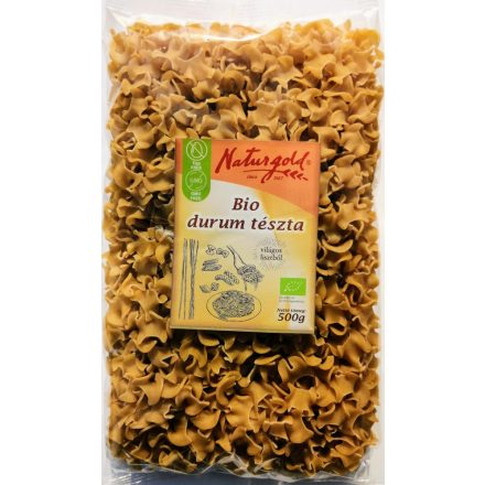 Bio durum tészta fodros nagykocka 500 g Naturgold