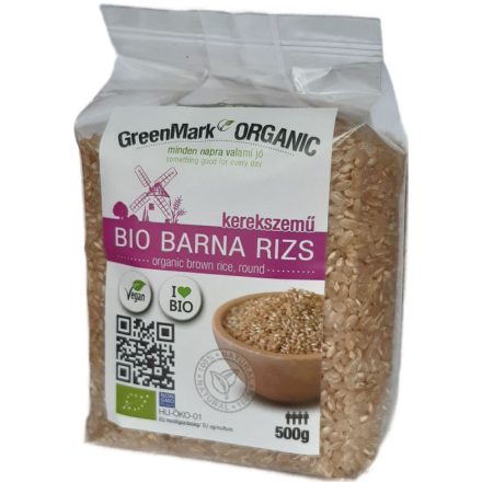 Bio Rizs Barna kerekszemű 500 g GreenMark