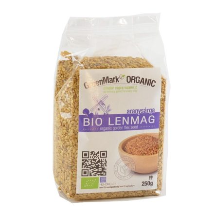 Bio Lenmag, aranysárga 250 g GreenMark