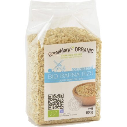 Bio Rizs Barna hosszúszemű 500 g GreenMark