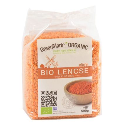 Bio Vörös lencse 500 g GreenMark