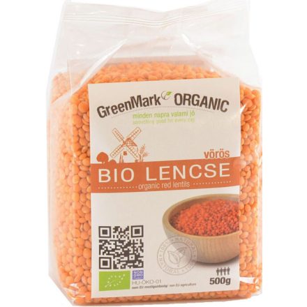 Bio Lencse vörös 500 g GreenMark