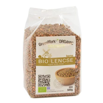 Bio Barna lencse 500 g GreenMark