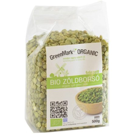 Bio Zöldborsó felezett 500 g GreenMark