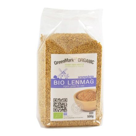 Bio Lenmag, aranysárga 500 g GreenMark