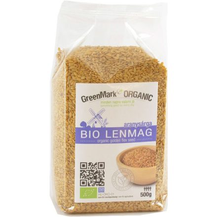 Bio Lenmag aranysárga 500 g GreenMark