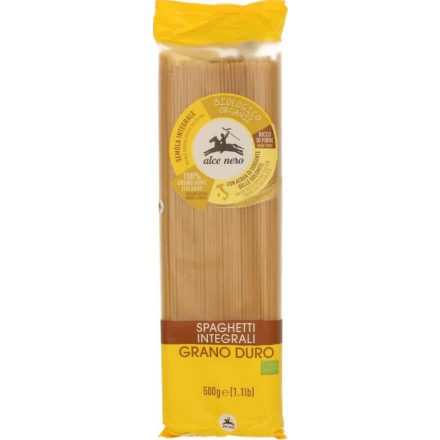 Bio Teljes kiőrlésű Spagetti 500 g Alce Nero 