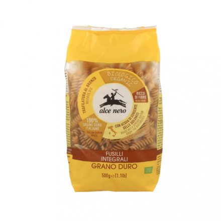 Bio Teljes kiőrlésű Fusilli (csavart orsó) 500 g Alce Nero 