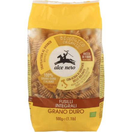 Bio Teljes kiőrlésű Fusilli (csavart orsó) 500 g Alce Nero 