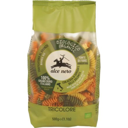 Bio Tri-color durum fusilli 500 g Alce Nero 
