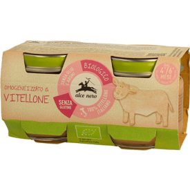 Bio Borjúpástétom babáknak 2x80 g Alce Nero