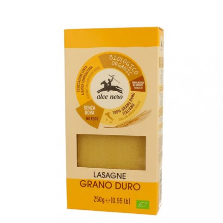 Bio Lasagne tészta durum búzadarából 250 g Alce Nero 