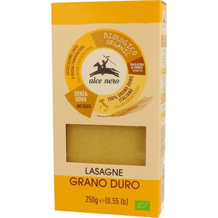 Bio Lasagne tészta durum búzadarából 250 g Alce Nero 