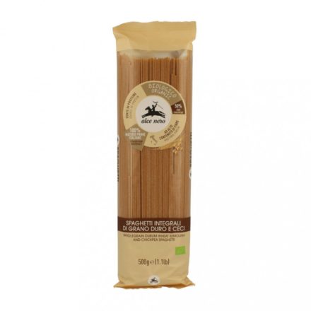 Bio Teljes kiőrlésű spagetti csicseriborsóval 500 g Alce Nero 