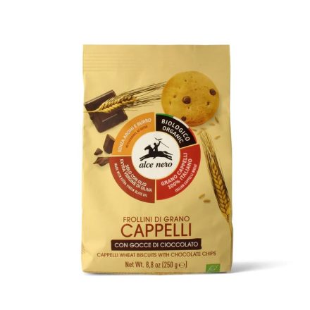 Bio Búza Cappelli keksz csoki darabokkal 250 g Alce Nero