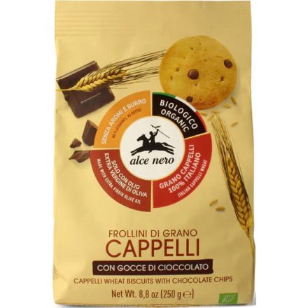 Bio Búza Cappelli keksz csoki darabokkal 250 g Alce Nero