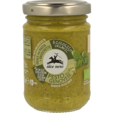 Bio Genovai bazsalikomszósz pesto 130 g Alce Nero 