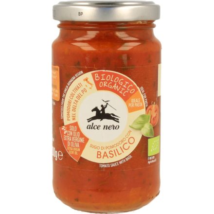 Bio Paradicsomszósz bazsalikommal 200 g Alce Nero 
