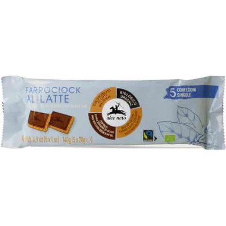 Bio Tönkölybúza keksz tejcsokoládéval 5x28g Alce Nero