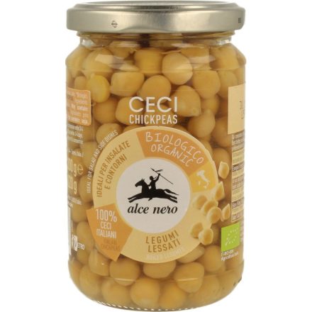 Bio Előfőzött csicseri borsó 360 g Alce Nero