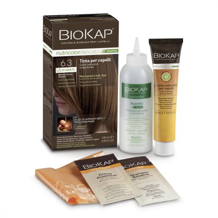 Tartós hajfesték Nr 6.06 Dark Blond Havana 135 ml Biokap Nutricolor Rapid 