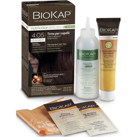 Tartós hajfesték Nr 4.05 Chocolate Chestnut 135 ml Biokap Nutricolor Rapid 