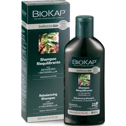 Bellezza bio Kiegyensúlyozó sampon gyömbérrel és tömjénfával 200 ml Biokap
