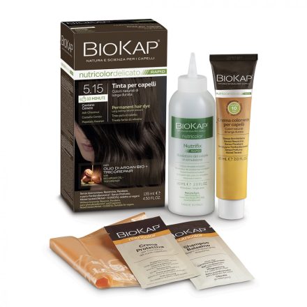 Tartós hajfesték Nr 5.15 Ash Chestnut 135 ml Biokap Nutricolor Rapid 