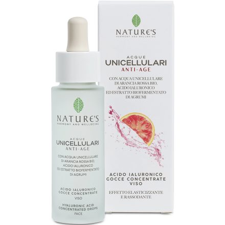 Anti-aging koncentrált hialuronsav cseppek arcra 30 ml Nature's