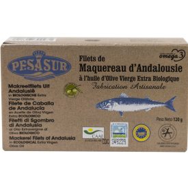 Makréla filé BIO extra szűz olívaolajban 120 g Pesasur 
