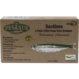   Szardínia filé BIO extra szűz olívaolajban 120 g Pesasur 