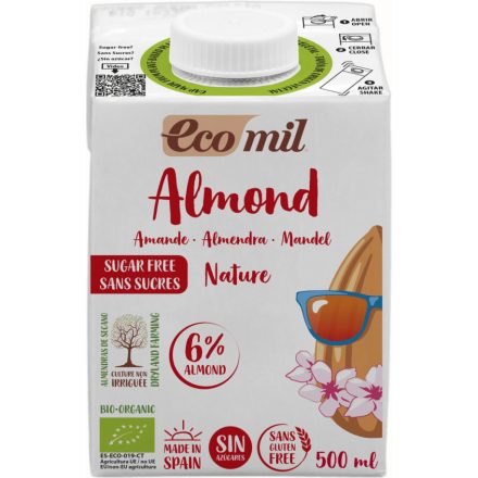 Bio Mandulaital cukormentes 500 ml Ecomil