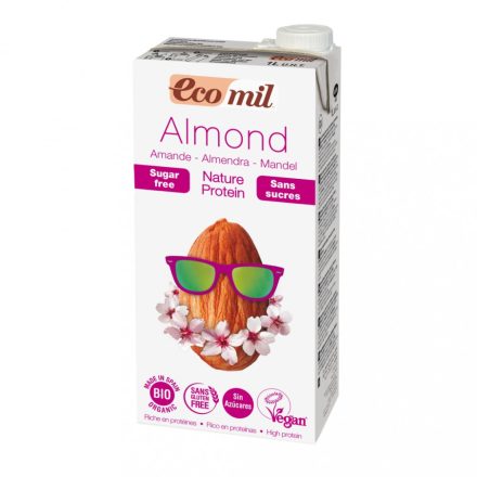 Bio Mandulaital cukormentes - protein 1 l EcoMil