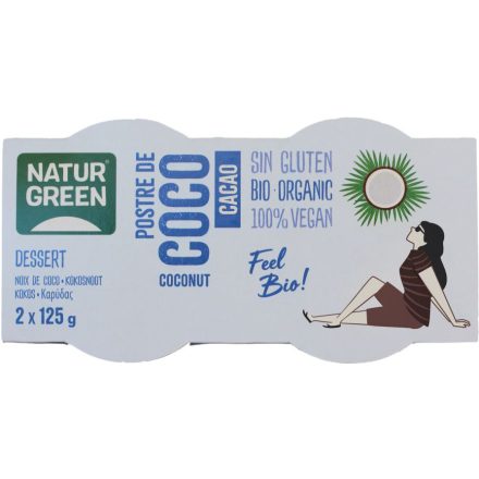 Bio Kókusz-kakaó desszert 2x125 g NaturGreen