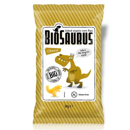 Bio Kukoricás snack, sajtos "BioSaurus Igor"  50 g Biopont