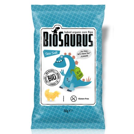 Bio Kukoricás snack, tengeri sós "BioSaurus Junior" 50 g Biopont