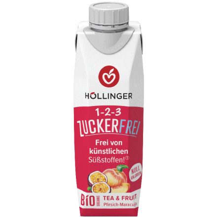 Bio Őszibarack-maracuja cukormentes frissítő 300 ml Höllinger