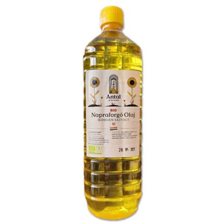 Bio hidegen sajtolt napraforgó olaj 1 liter Antal Biofarm